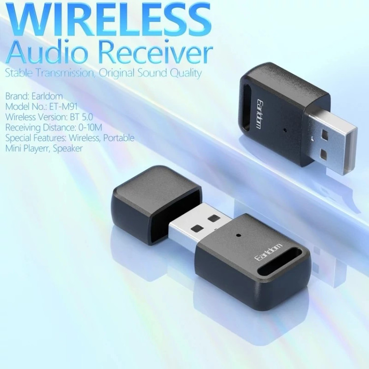 دانگل بلوتوث Earldom مدل ET-M91 - گیرنده بلوتوث USB خودرو و سیستم صوتی